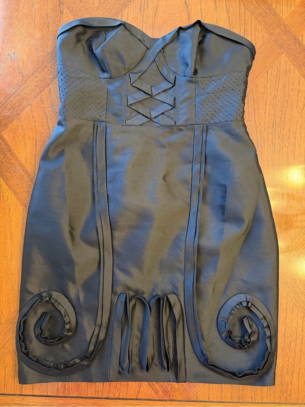 Anthropologie Leifsdottir Wool Silk Strapless Corset Bustier Mini Dress $398